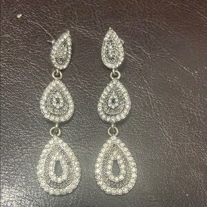 Elegant Silver Teardrop Earrings